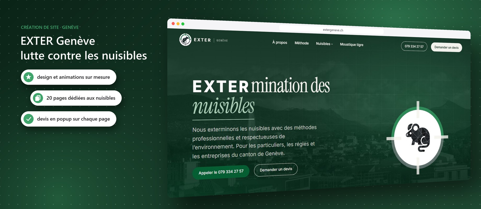 création du site EXTER à Genève