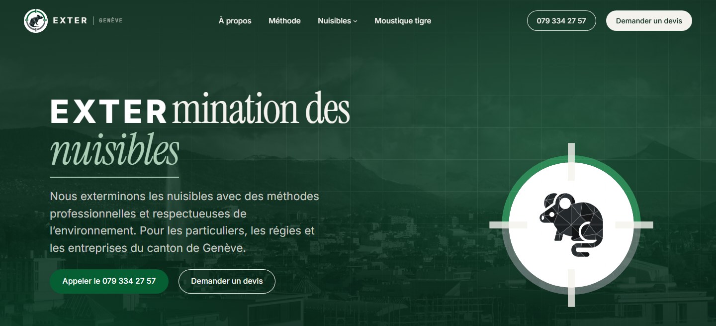 création du site EXTER à Genève